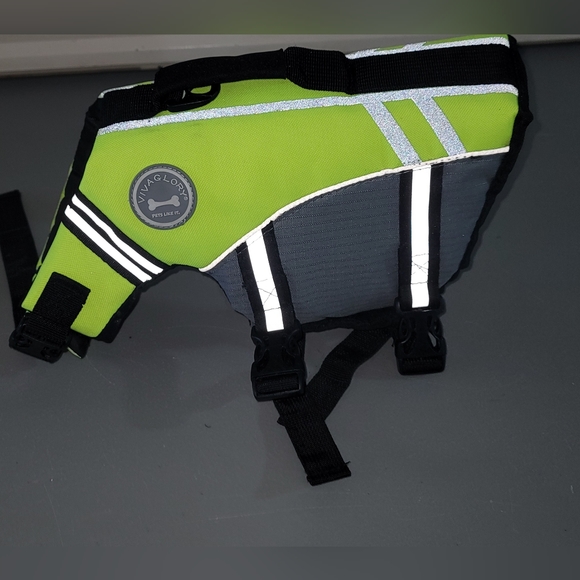 Vivaglory Bright Yellow Dog Life Jacket size small - Picture 4 of 8